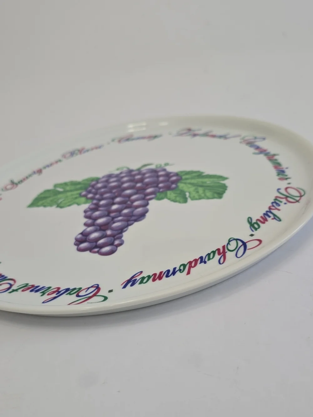 Vintage Dept 56 Vineyard Cheese Platter Tray By Cheryl Johnson Japan